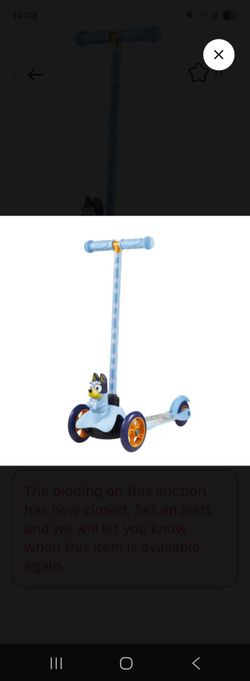 Blue kids scooter