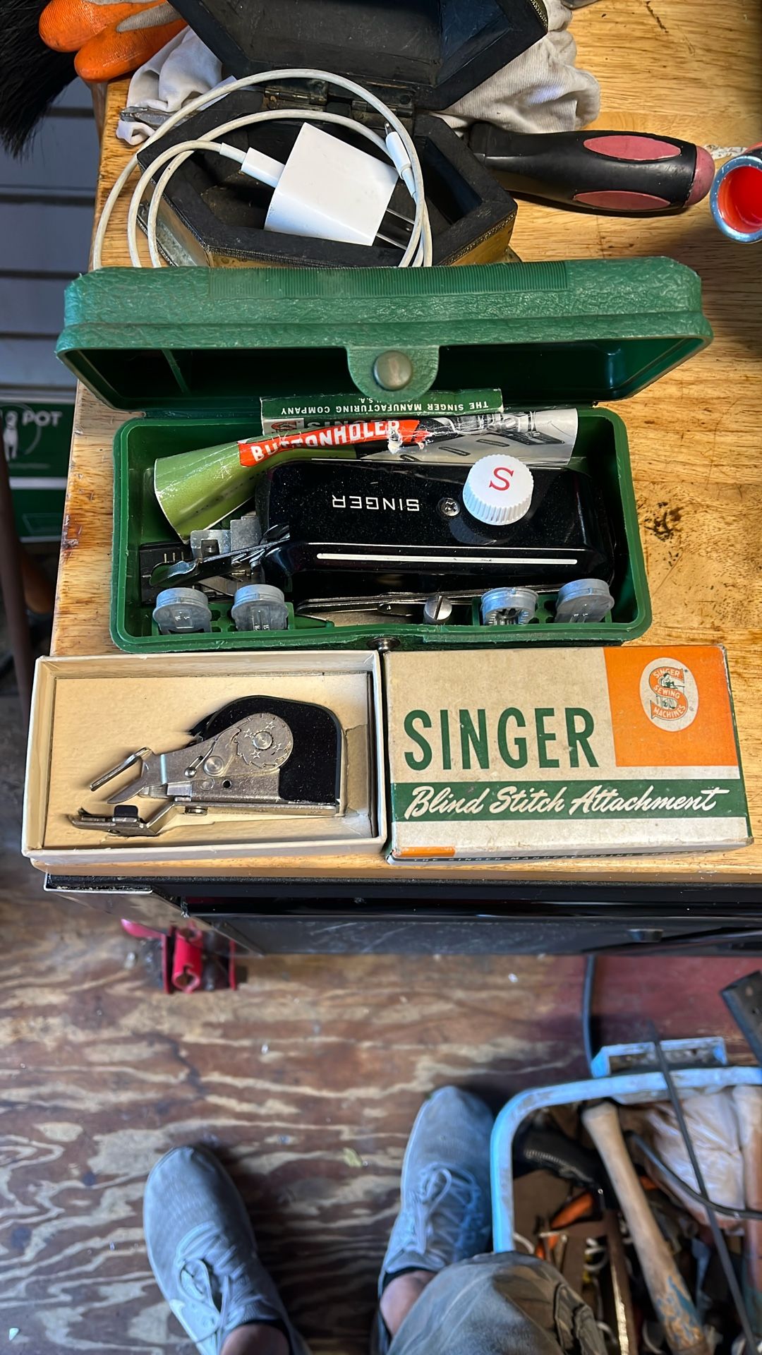 Singer Buttonholer, Blind Stitch Attachment