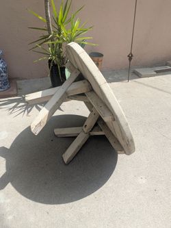 Wooden garden table