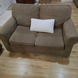 Tan Couch and Loveseat 
