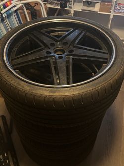 $350 Black 5-Spoke Alloy Wheels with Tires