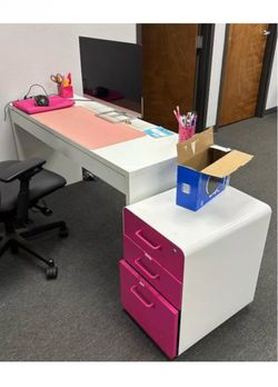 IKEA white two drawers desk