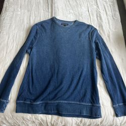 Banana Republic Indigo Crewneck – Men’s L – Washed Denim Blue