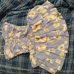 Purple Floral Dress 