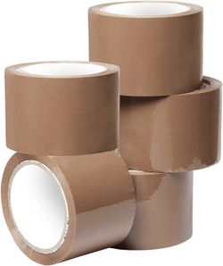 24 Rolls, 3” Brown Packing Tape, 110 Yards, 330ft Packaging Carton Sealing Box