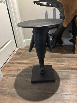 Elephant Sculpture Accent Side Table