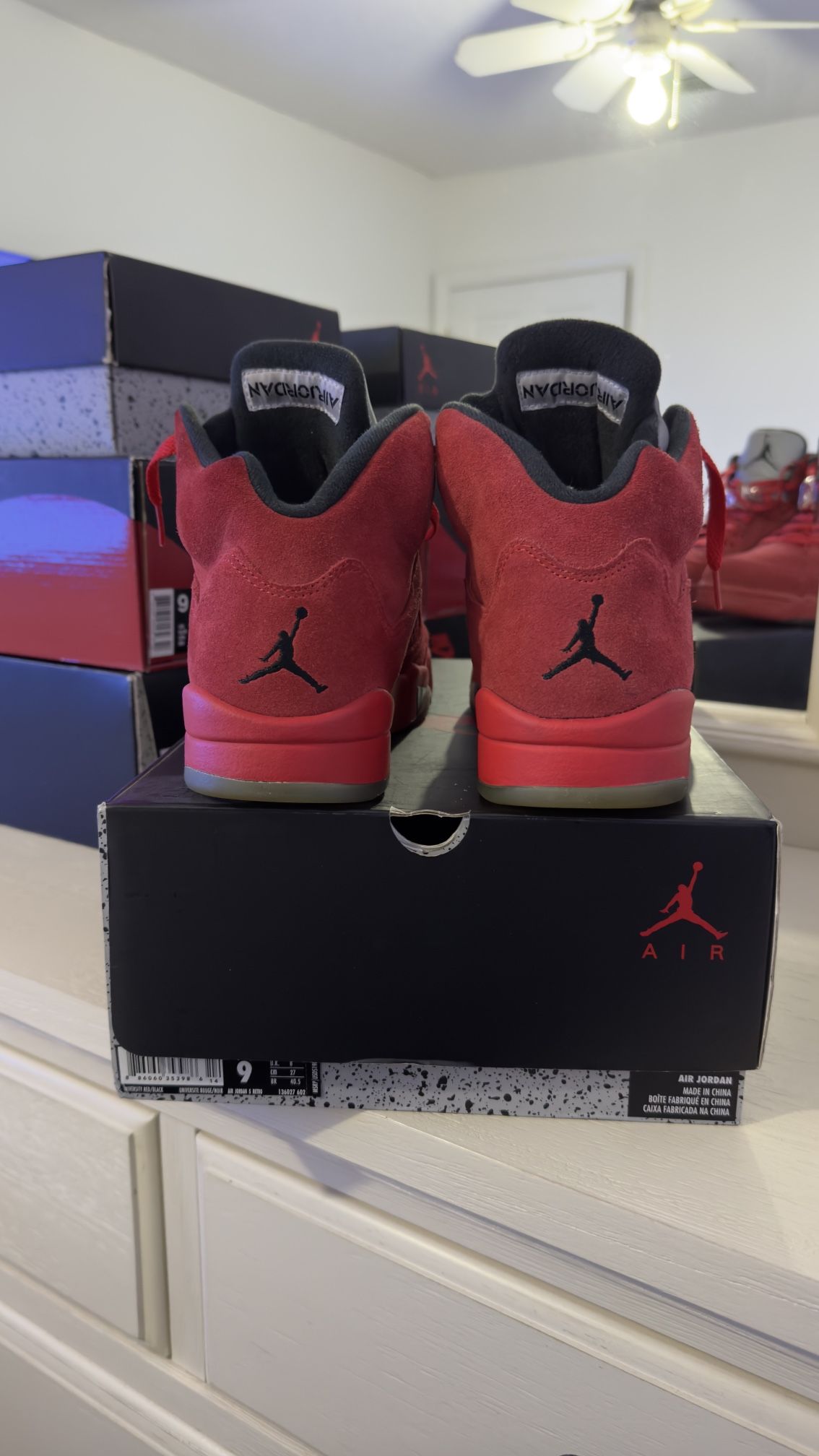 Jordan Retro 5 Red Suede