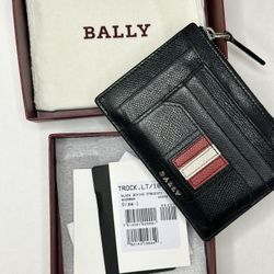 Bally Black Bovine Embossed Wallet w/ Box 