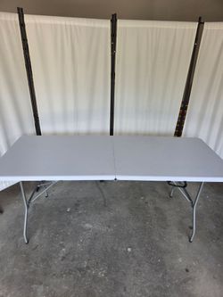 💥 6FT Premium Folding Table – Heavy Duty Plastic Foldable Portable Rectangular Table White 🚀🎉