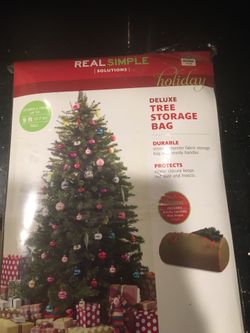 Deluxe Christmas tree storage bag with zipper unused in the bag