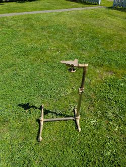 Ar Swenson Brass Adjustable Paw Footed Desk Table