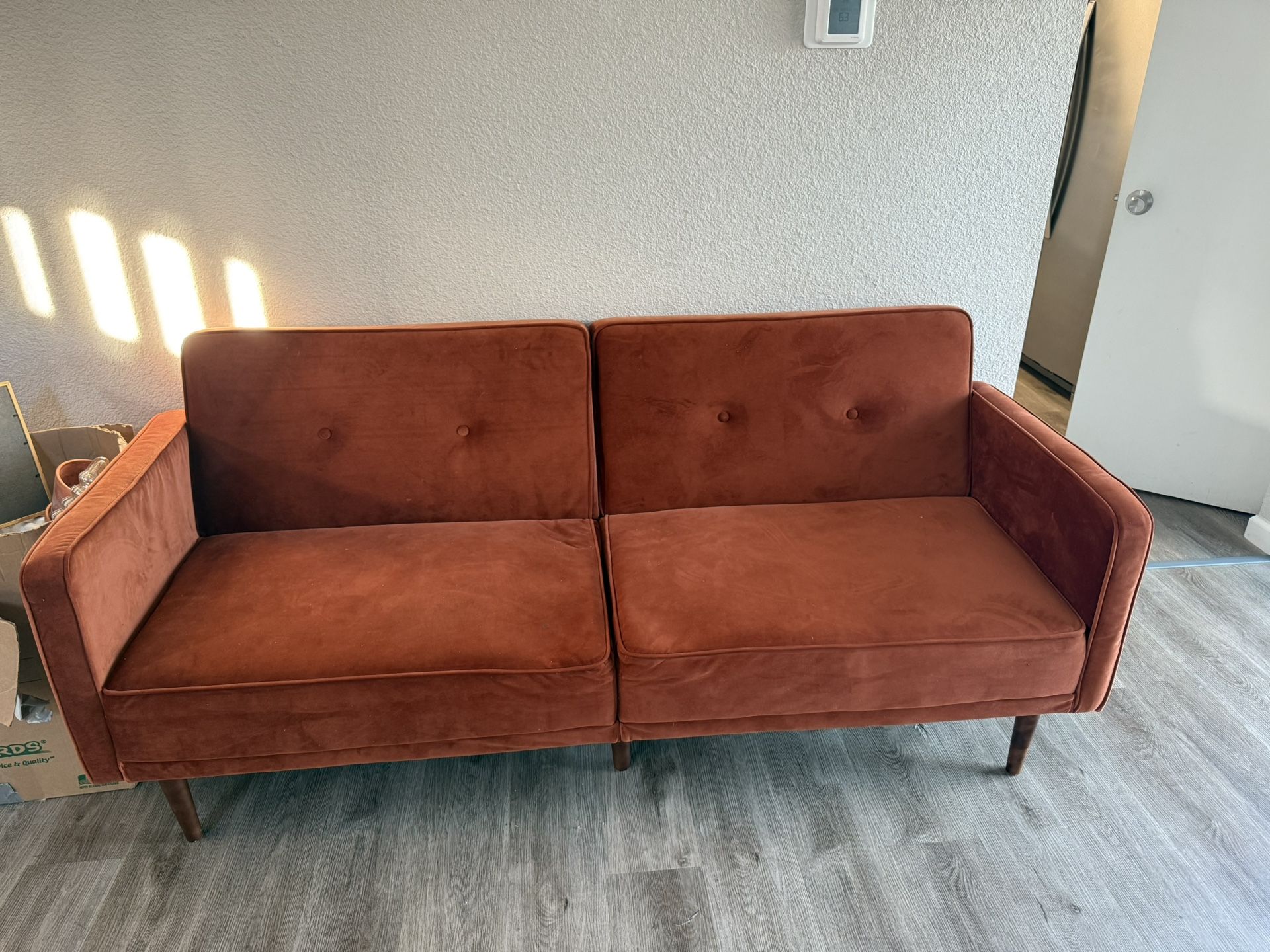 Velvet Futon Couch