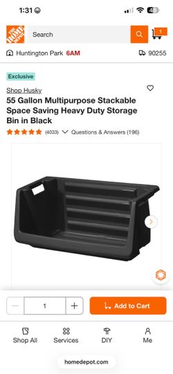 55 gallon stackable huskey bins