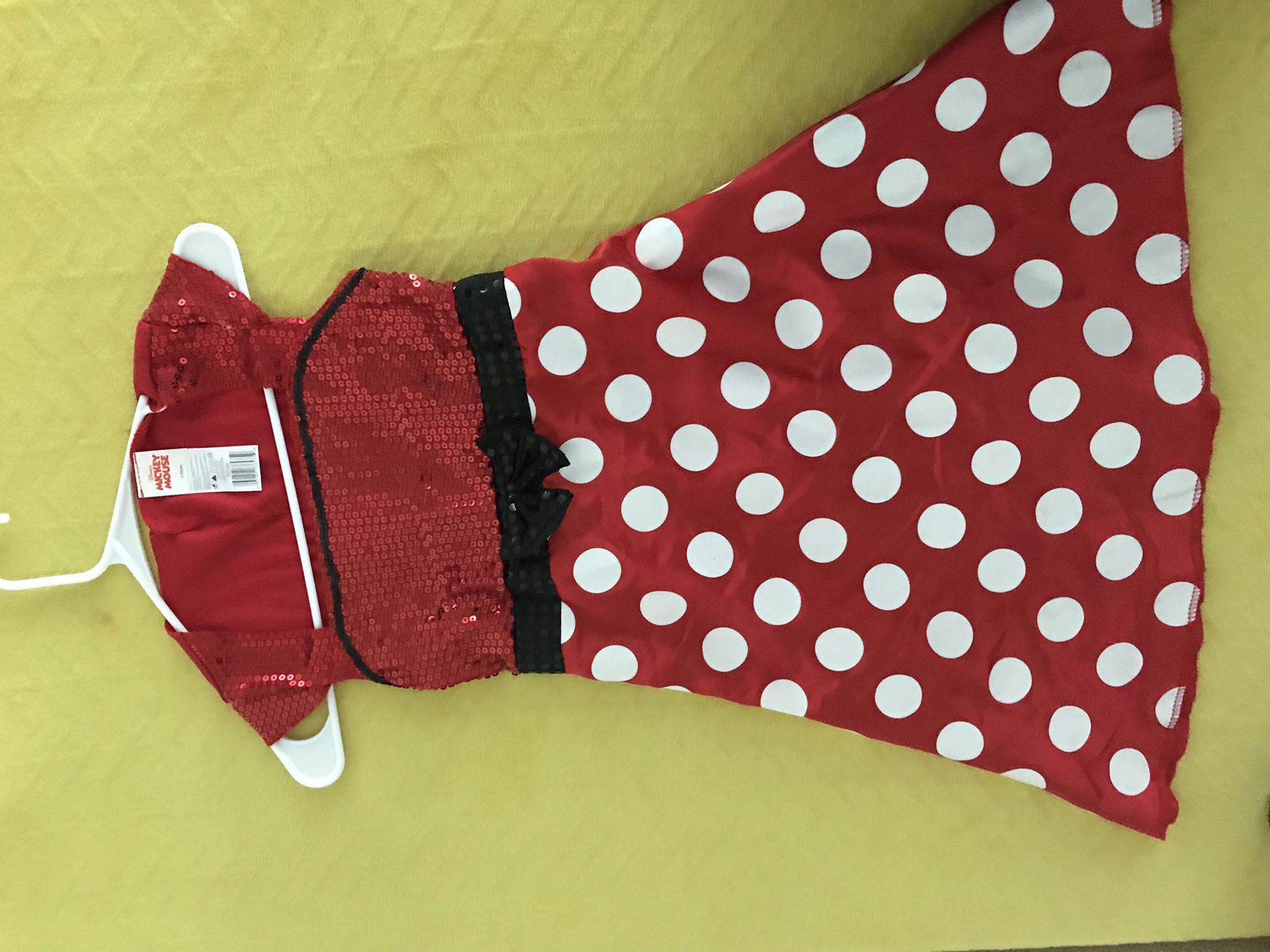 Minnie Mouse costume size large 10-12 and Minnie Mouse Bow 