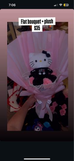 Halloween rose bouquet flower basket