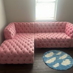 Pink sectional Couch