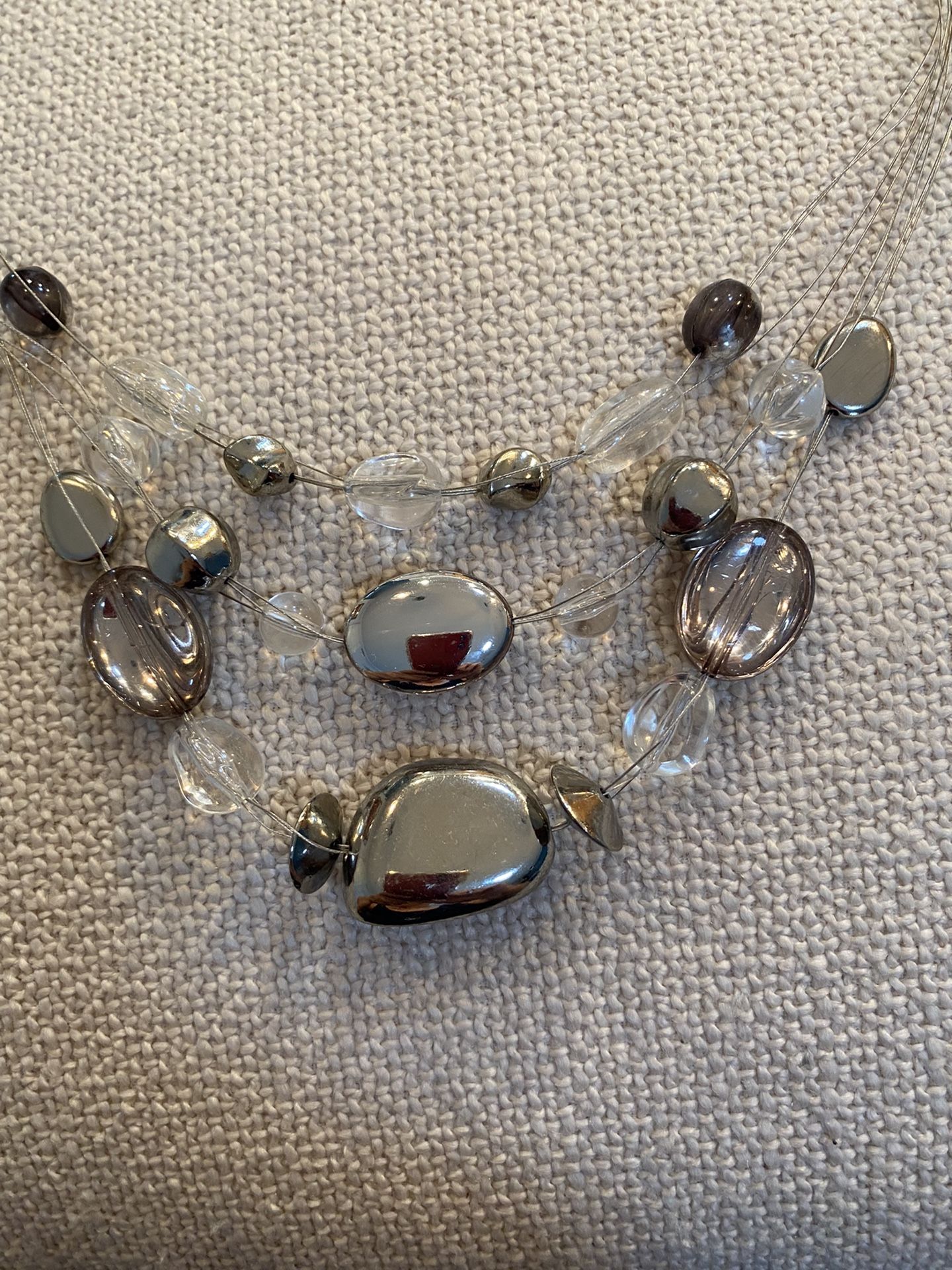 Silver N Black Necklace