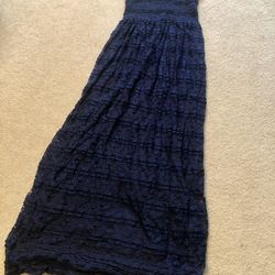 Womens Navy Lace Dress