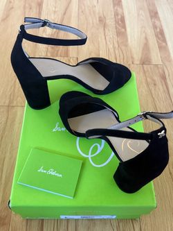 Sam Edelman Robyn Black Suede Block Heel Sandals Size [X] NIB ($130 Retail)⁠