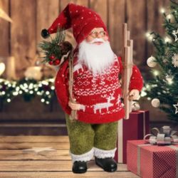 Santa In Sweater And Green Pants