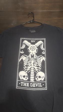“The Devil” Tarot Graphic Tee – Gothic / Occult Style