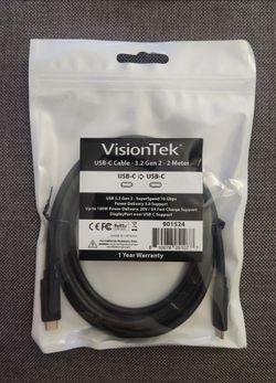 VisionTek USB-C Cable 3.2 Gen 2 (2 Meter)