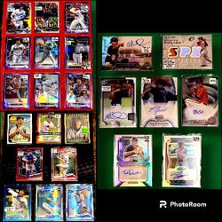 Premium Baseball Card Lot of 24 Auto's, Refractors & Numbered Cards