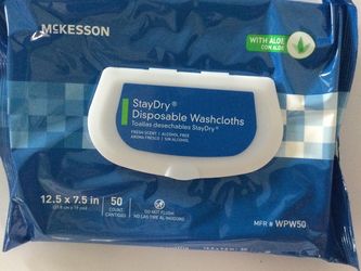 Mckesson StayDry Disposable Washcloths