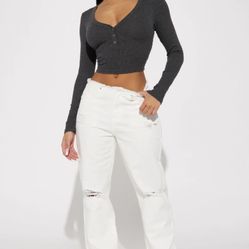 $10 Fashion Nova White Jeans 