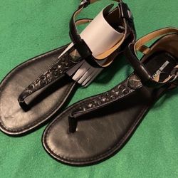 New Studded Black Sandals 
