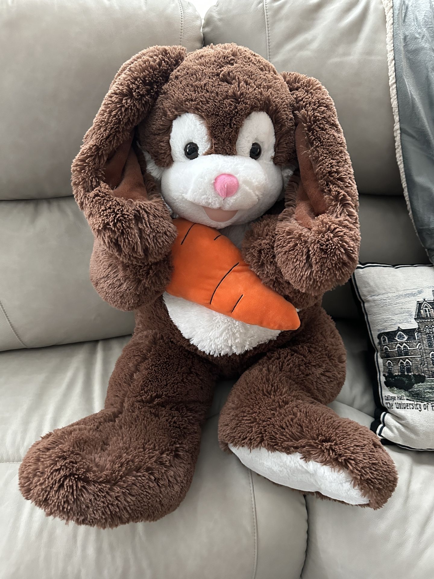 Easter Bunny Large Plush With Carrot