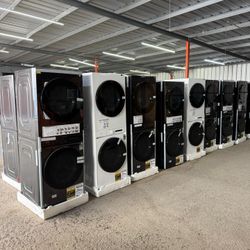 SAMSUNG WHITE & BLACK 4.6 CU FT WASHER & ELECTRIC DRYER🔥WARRANTY🔥DELIVERY 🔥