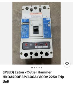 Eaton /Cutler Hammer HKD3400F 3P/400A/ 600V 225A Trip