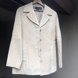 Outeredge Women Suede Genuine Leather Jacket, L