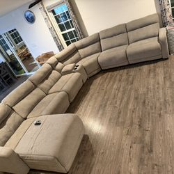 Large Recliner Sectional Sofa – Multiple Recliners + Chaise – Needs Cleaning