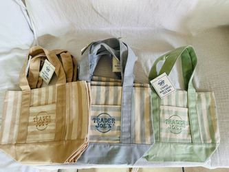 Last 3 colors of Trader Joe’s totes