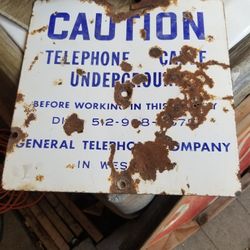 antique porcelaine sign 