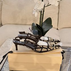 Ankle Strap Kitten Heel Shoes Size 41 Euro