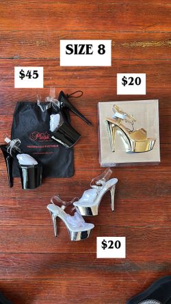 Size 8 Pleaser Shoes & Ellie Heels: Exotic Pole Dance 