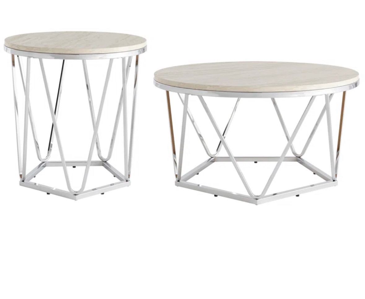 2 Piece Living Room Table Set