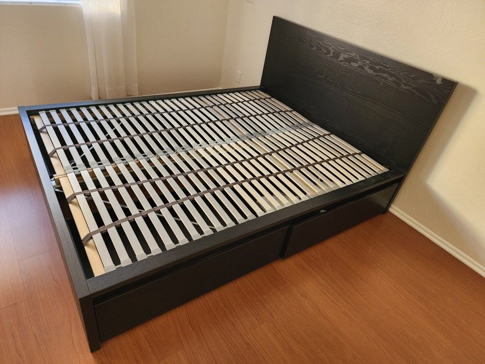 IKEA Malm Queen Bed Frame With Storage