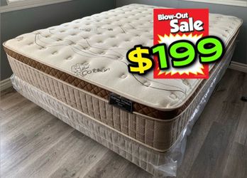 Full Organic Cloud Comfort Europillow Top 12inch Mattress