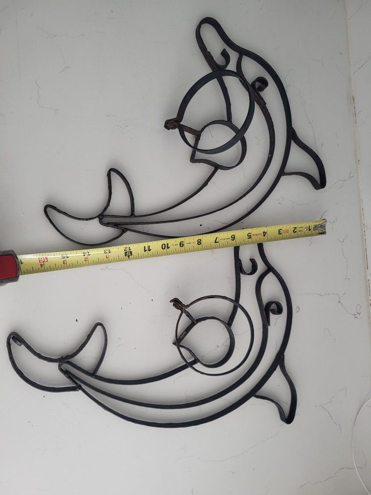 Outdoor Metal Dolphin Sconce Or Light Holders Decor