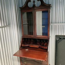 Antique Bookcase/Wooden Desk