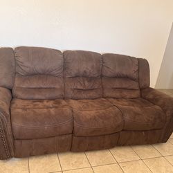 Recliner couch brown