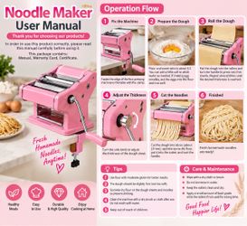 Pink Manual Noodle Maker / Pasta Machine – Brand New
