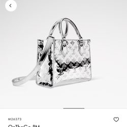 OnTheGo Tote Bag Purse Silver Color