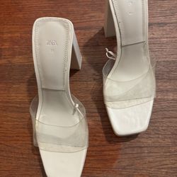 Zara’s Women Cream Sandal Heels 