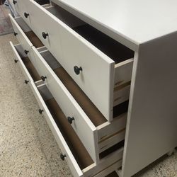 Walker Edison Wood Chest Dresser 57”W x 35”H all drawers open easy. 🚚 extra