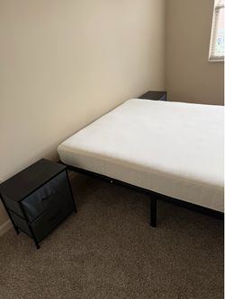 Bed frame and side tables
